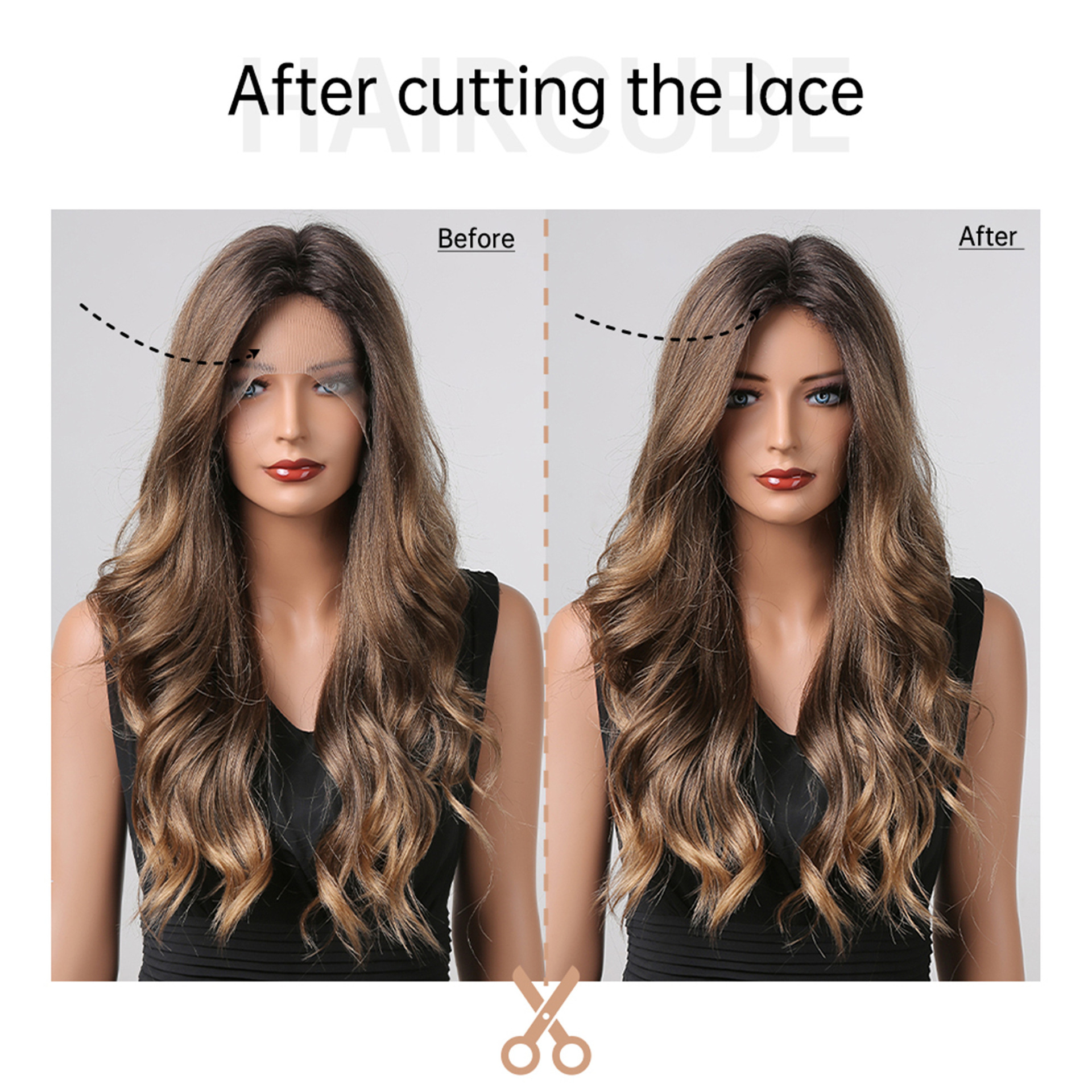 Brown Long Curly Hair European And American Wig — foto 5