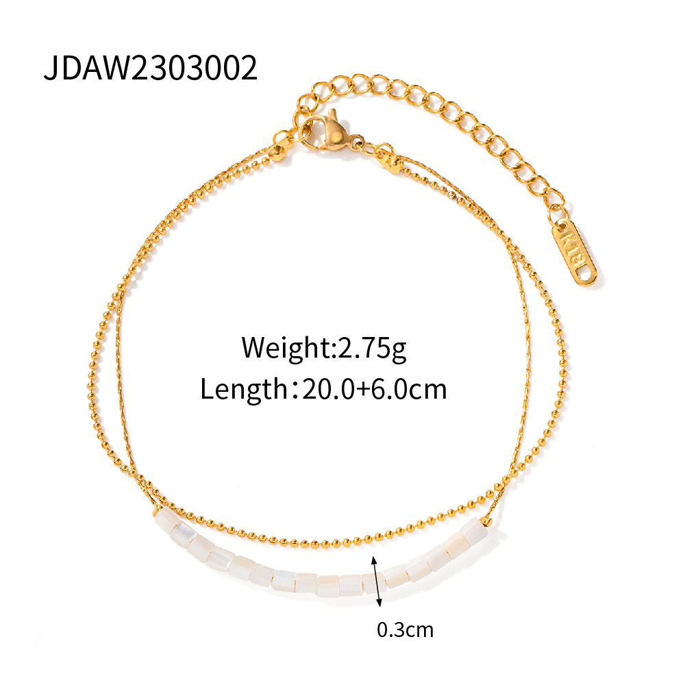 Title 1, 18K Gold Stainless Steel Double-layer Cylindric...