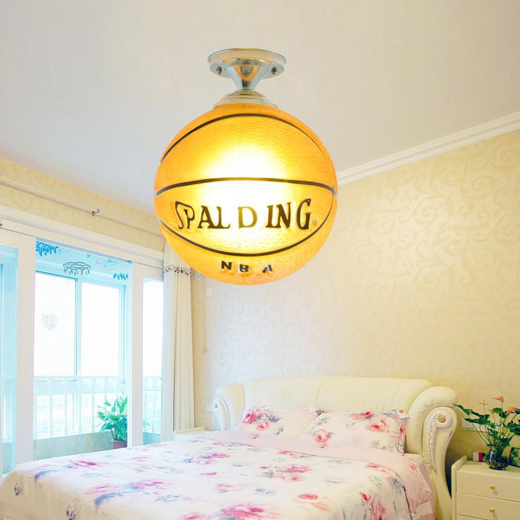 LED Ceiling Lamp Modern Color Basketball Football Chandelier Bedroom Cartoon Lamp - 2