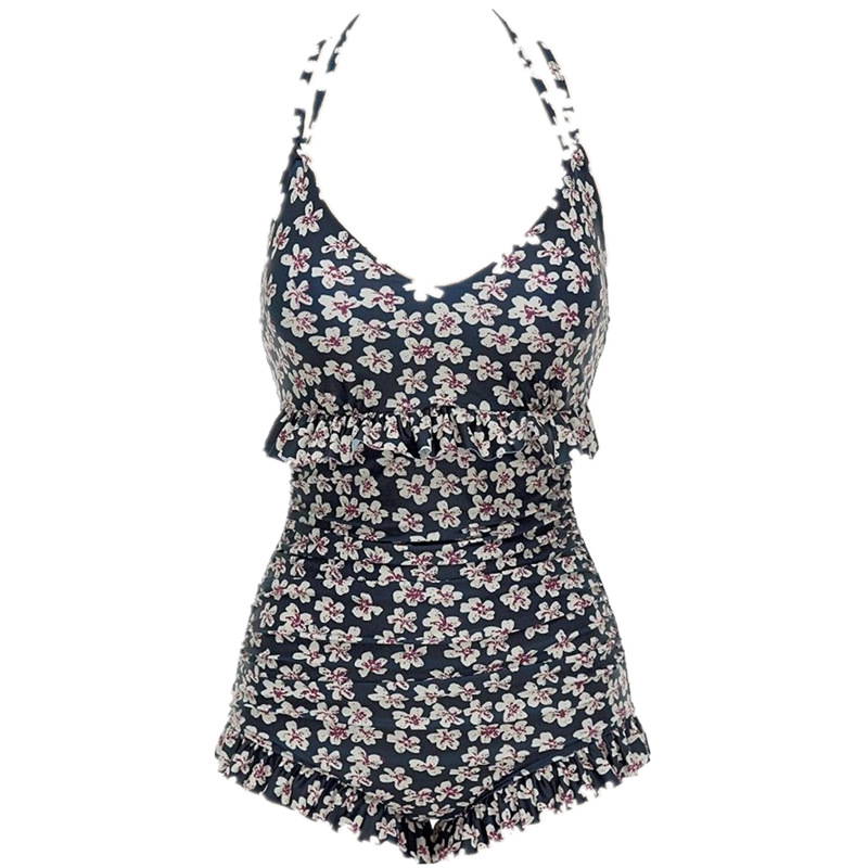 Japanese And Korean Girls’ Small Daisy Backless Swimsuit