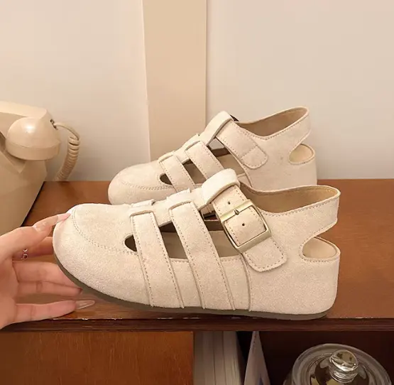 Vintage Forest Style Closed Toe Sandals