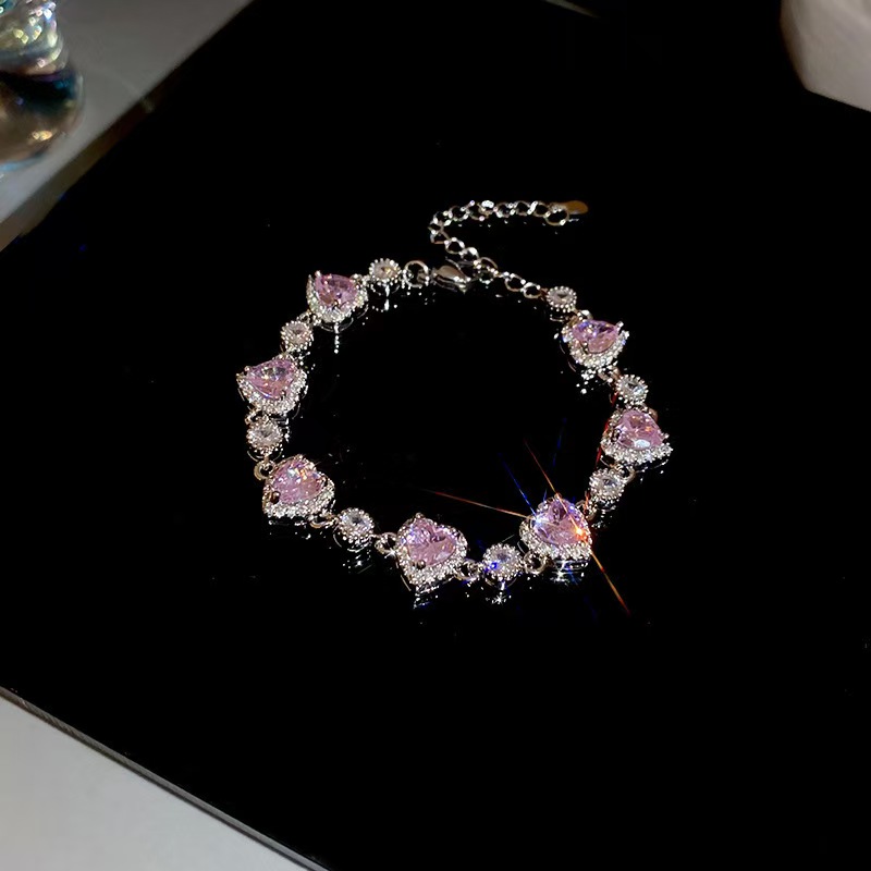 Geometric Round Zircon Slider Bangle Vintage Ins Chic Elegant Bracelet Premium Niche Wrist Accessory