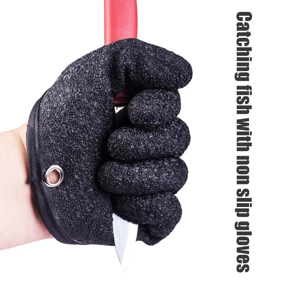 Fishing Gloves Anti-Slip Protect Hand From Puncture Scrapes Fisherman Professional Catch Fish Latex Hunting Gloves Left Right – image 4
