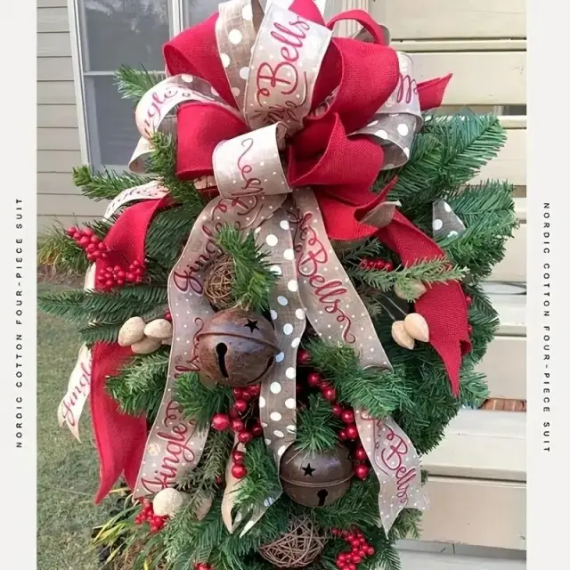 A Christmas Door Hanging Christmas Decorations Holiday Accessories Birthday Party Supplies 1Pc - Shop at LoveMi