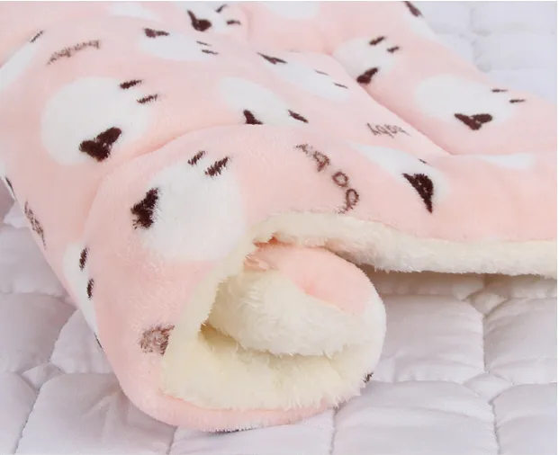 Winter Pet Litter Dog Cat Cage Cushion Quilt Teddy Golden Wool Thick Blanket Pink Lamb - Shop at LoveMi