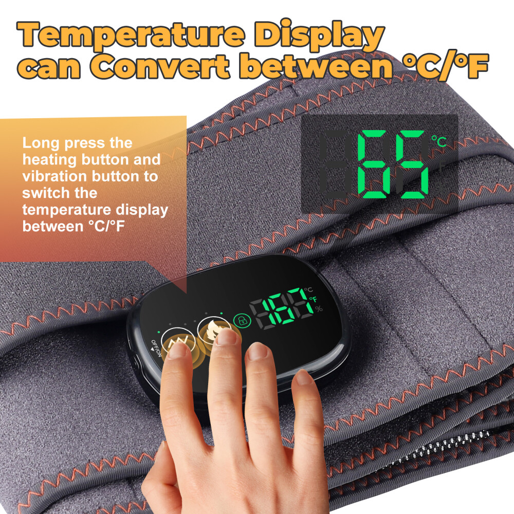 Electric Infrared Heated Waist Belt Vibration Massage For Lower Back Pain Relief — image 10