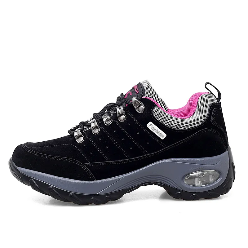 Sneakers Air Cushion Sole Casual Shoes - Black