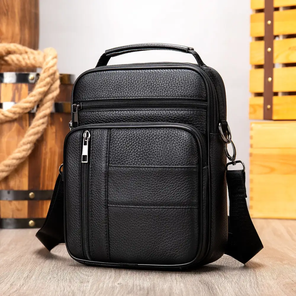Vintage Cowhide Shoulder Bag for Men