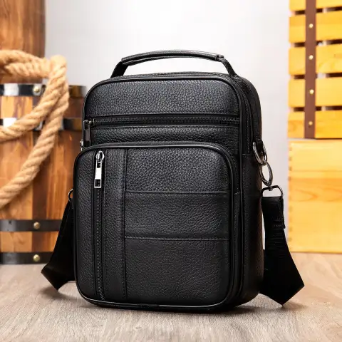 Vintage Cowhide Shoulder Bag for Men