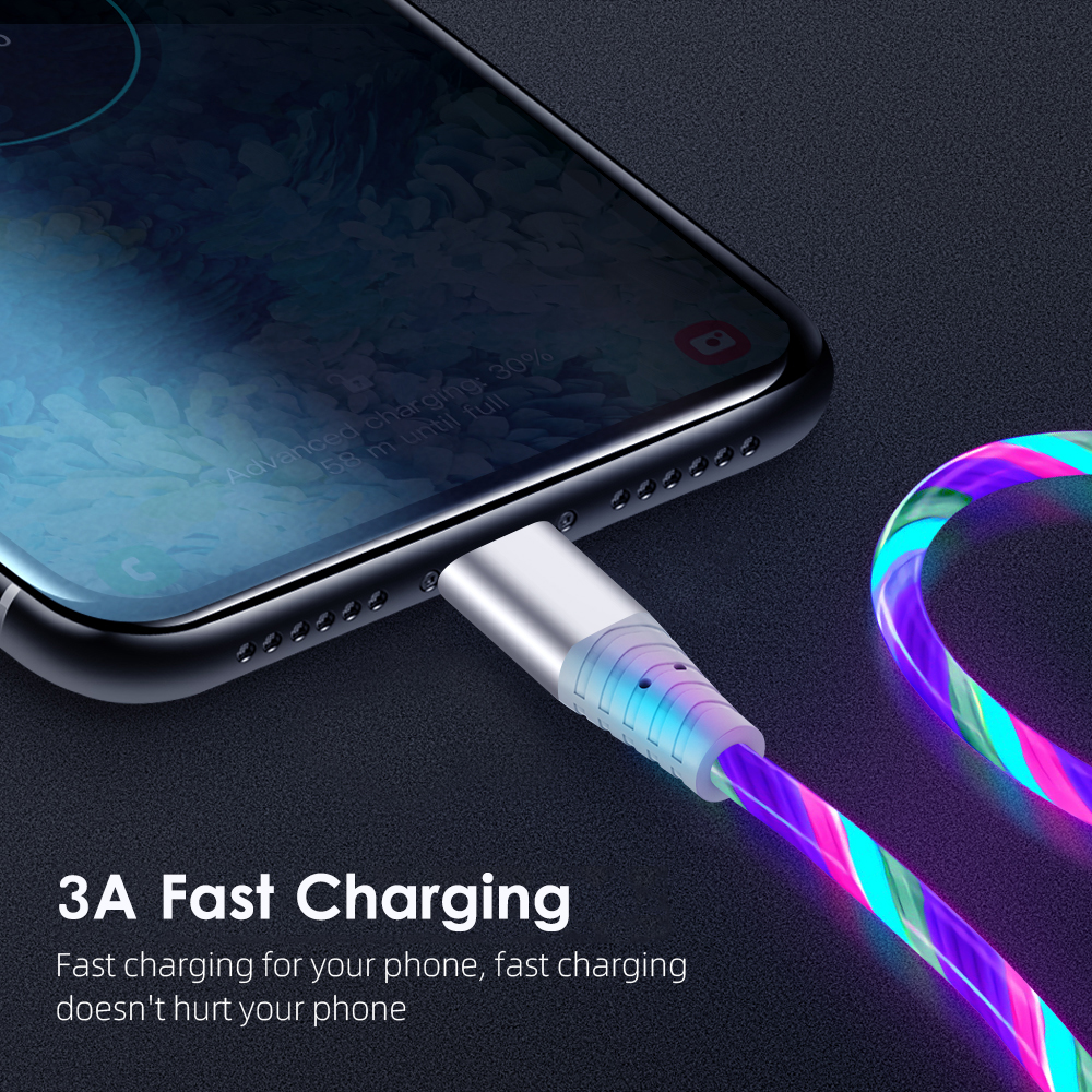 Fast Charging And Luminous Mobile Phone Data Cable - Image 3