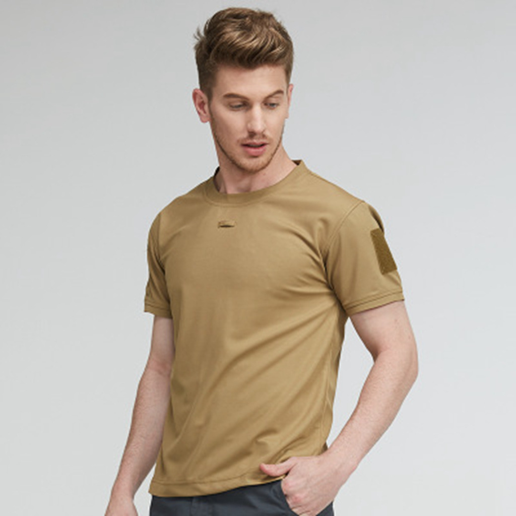 Loose Large Size Stretch Quick-drying Military Fan Training T-shirt