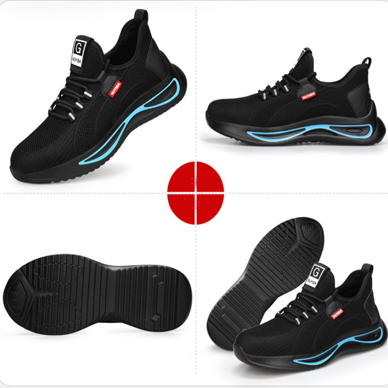 Flexible safety sneakers with impact and compression protection