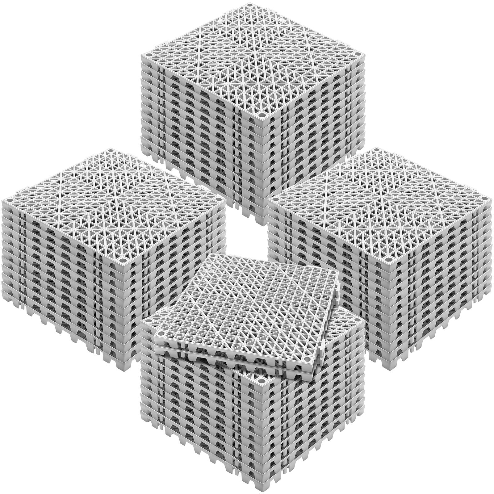 VEVOR Interlocking Tile 50PCS Gray, Drainage Tiles Splicing, Soft PVC Interlocking Drainage Floor Tiles…