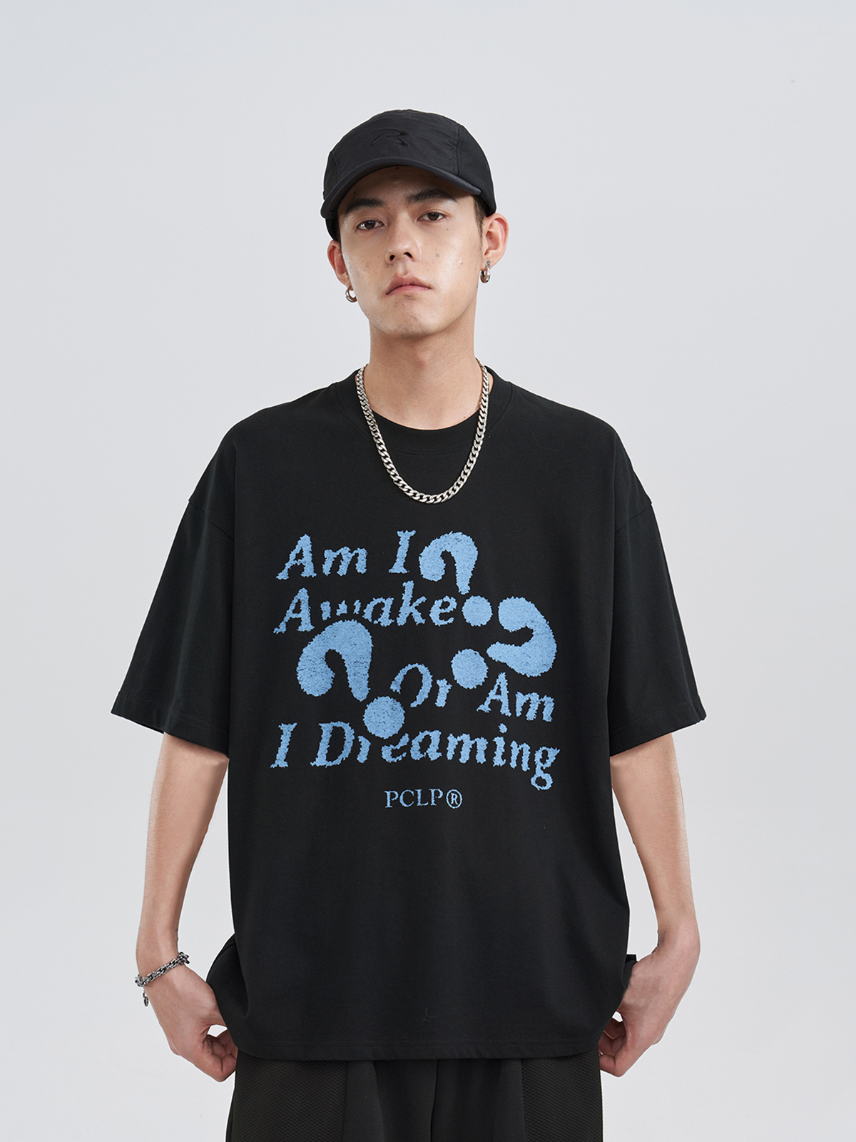 Cotton Couple Wear Loose Round Neck American Short Sleeve