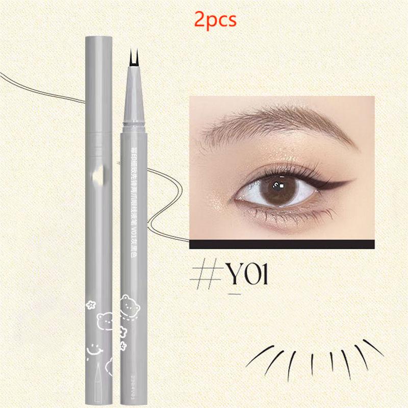 Forked Double Claw Lower Eyeliner 1Grey Black 2Pc - Shop at LoveMi