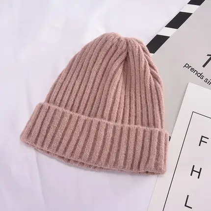 Korean Children's Knitted Hat Spring And Autumn Candy Color
