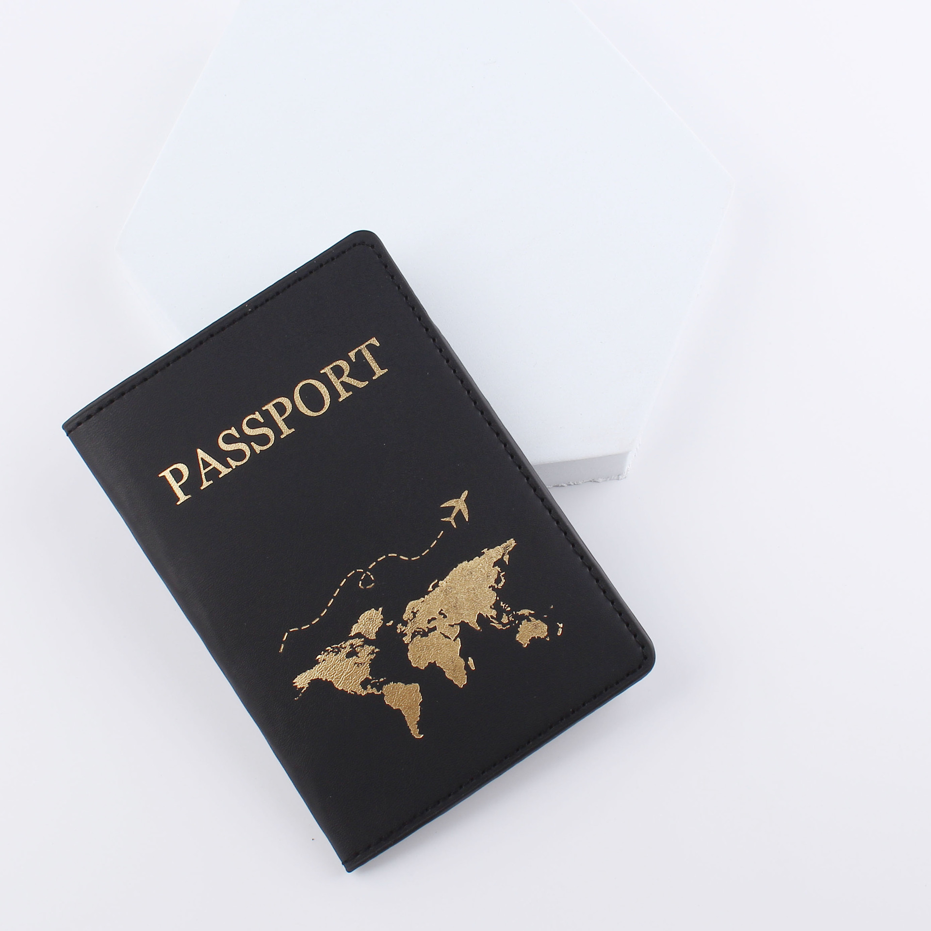 Leather Passport Holder Gift Travel Document Case Passport Protector