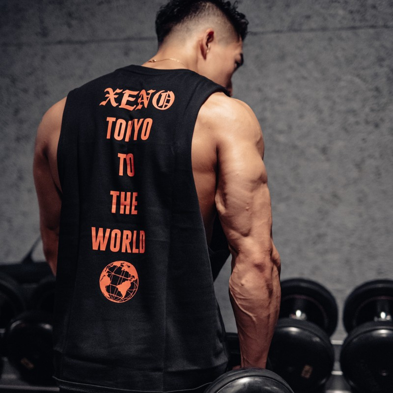 SUMMER MEN'S SLEEVELESS FITNESS T-SHIRT TRAINING VEST