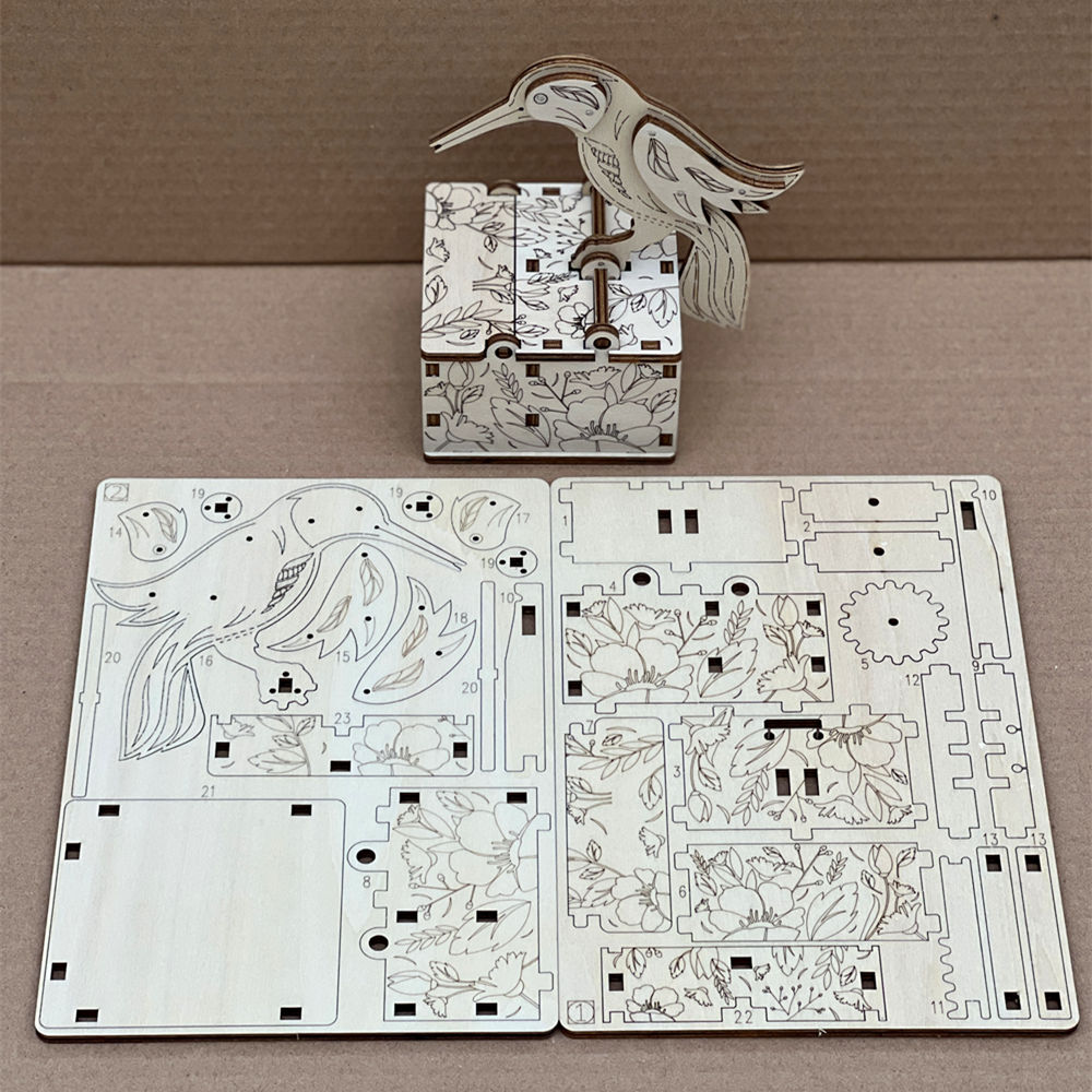 Title 2, Woodpecker Toothpick Box 3D Wood Assembly Toy