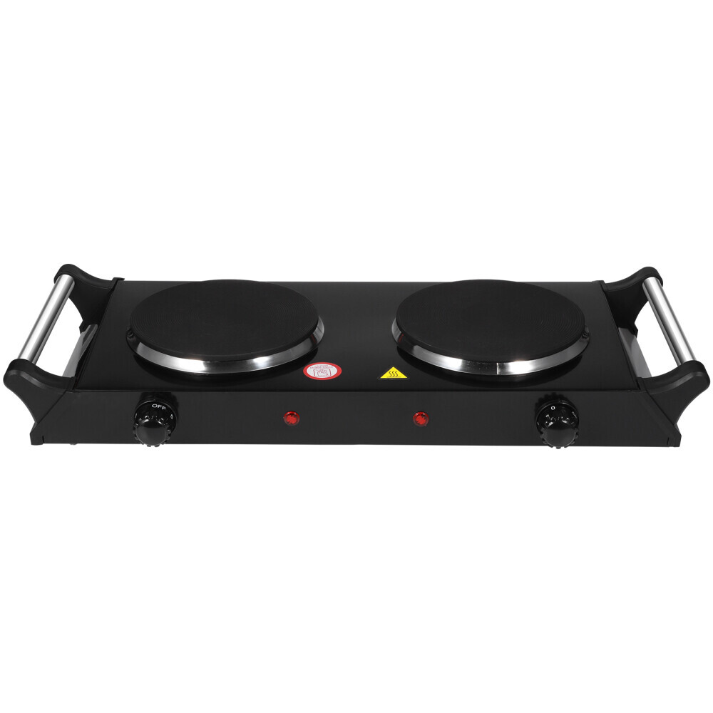 2000W Electric Cooker Double Hob Hot Plate Stove W Handle Table Hob Kitchen 3