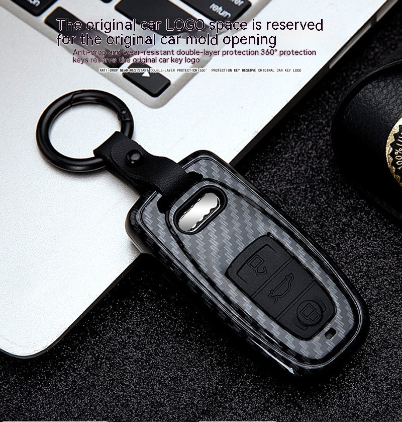 Title 5, Automotive Carbon Fiber Silicone Key Cover Case...