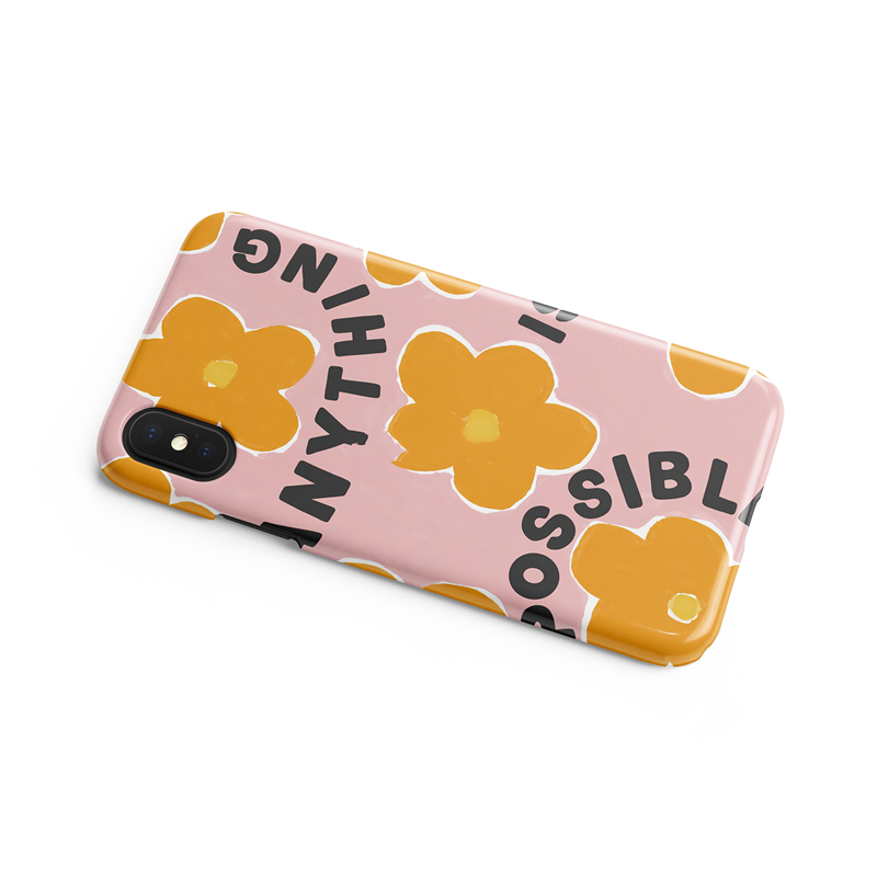 European And American Artistic Letter Flower Mobile Phone Case