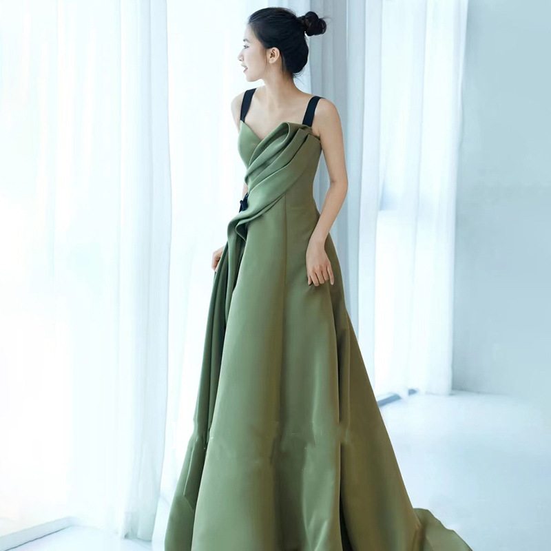 Green Sling Evening Dress, picture 3 of 5