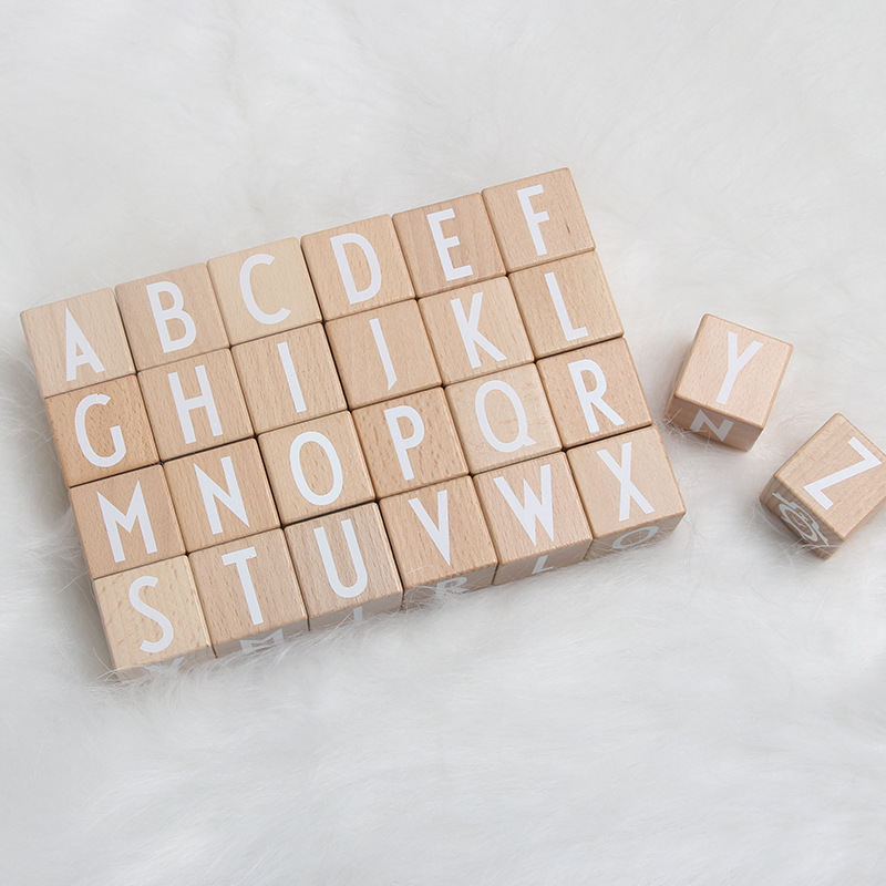 Title 5, Childrens Imported Beech Wood Alphabet Buildin...