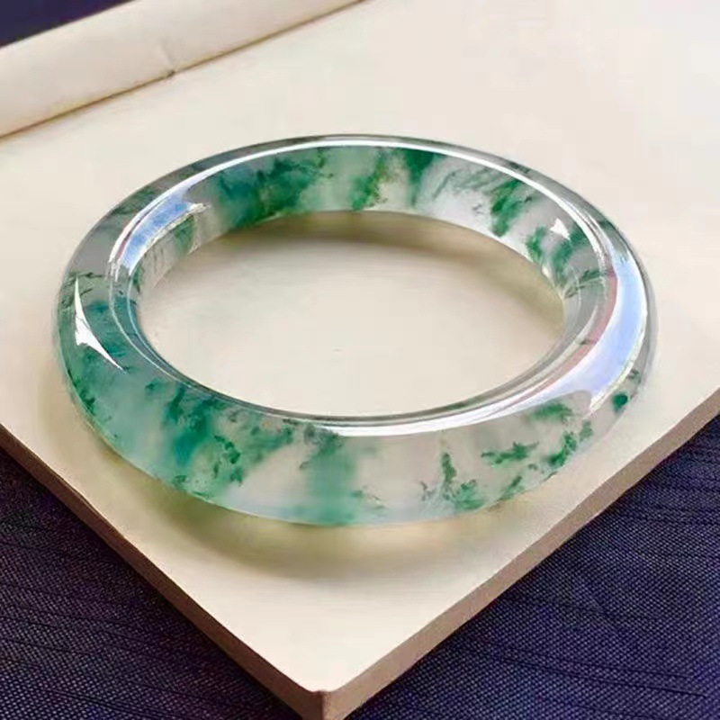 Title 4, Jade Natural Bracelet Ice-like Floating Flowers