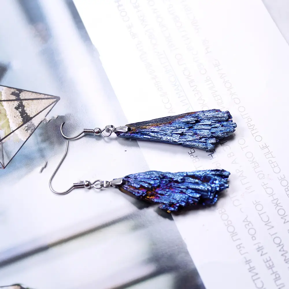 Women's Natural Black Tourmaline Tourmaline Earrings