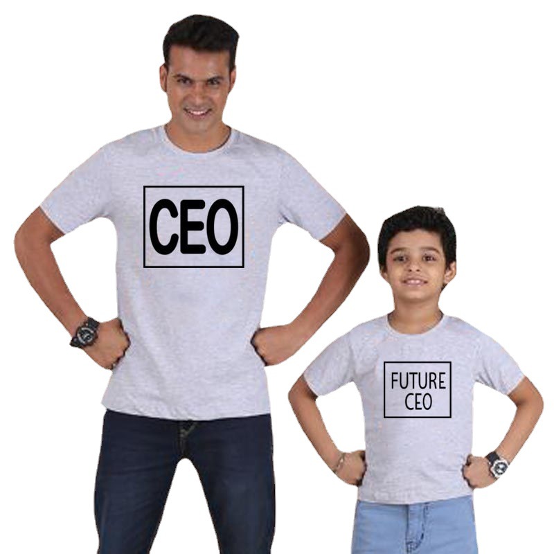 Title 3, Zomer T-shirt met CEO brief print voor ouders e...