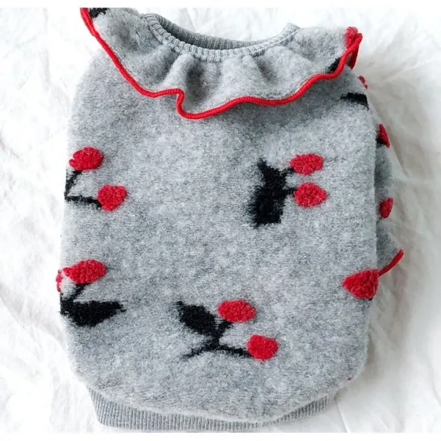 Pet Pomeranian Small Puppy Spring And Autumn Two Feet Clothes Grey - Shop at LoveMi