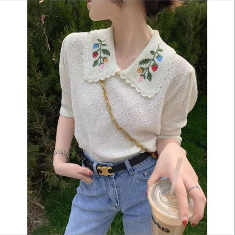 Spring And Summer New French Sweet Design Niche Tops