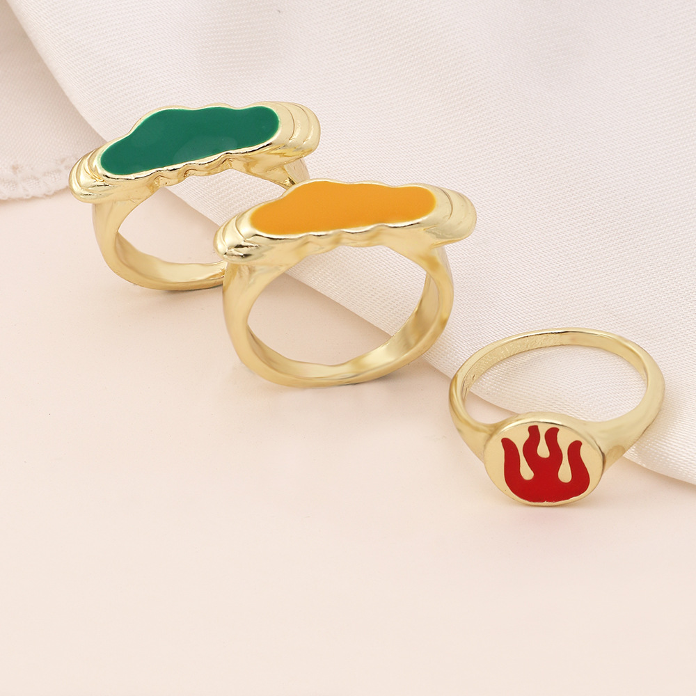 Simple Fashion Flame Personality Ring Women