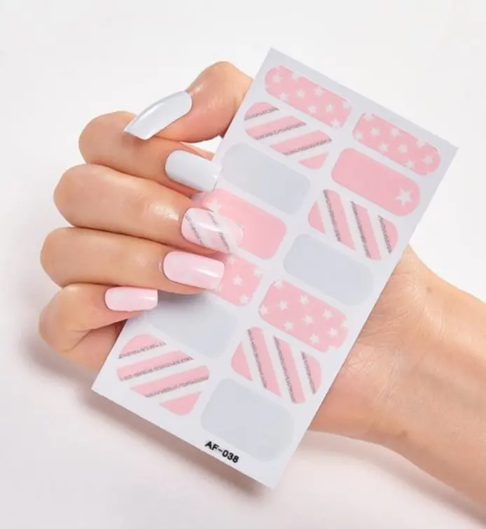 Nail Stickers, Polish Glue, Full Stickers