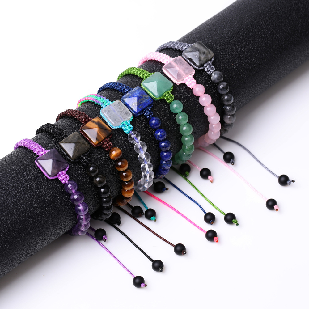 Colorful Natural Stone Woven Bracelet