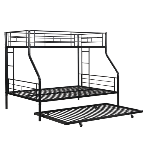 Twin Over Full With Trundle Metal Bunk Bed view 11