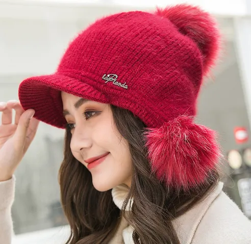 Cute Duck Tongue Thickened To Keep Warm Students Wine Red - Shop at LoveMi