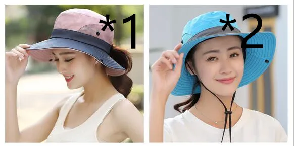 Summer Men's And Women's Outdoor Sports Fisherman Hats - 2Set