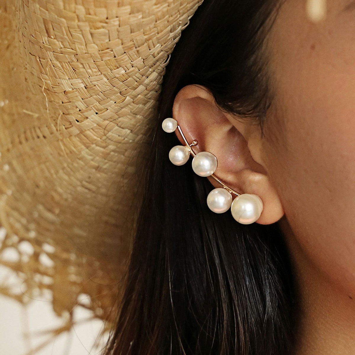 Fairy Nature Cold Wind Size Pearl Ear Bone Clip