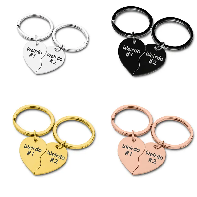 Love Stainless Steel Lettering Keychain Pendant Friend