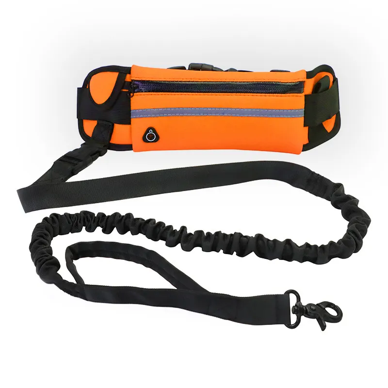 Hands Free Dog Leash Pet Walking And Training Belt With Shock Absorbing Bungee Leash For Up To 180lbs Large Dogs Phone Pocket And Water Bottle Holder – image 9