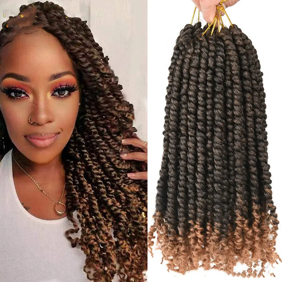 TOMO Pre-twisted Passion Twist Crochet African Dirty Braids Hair