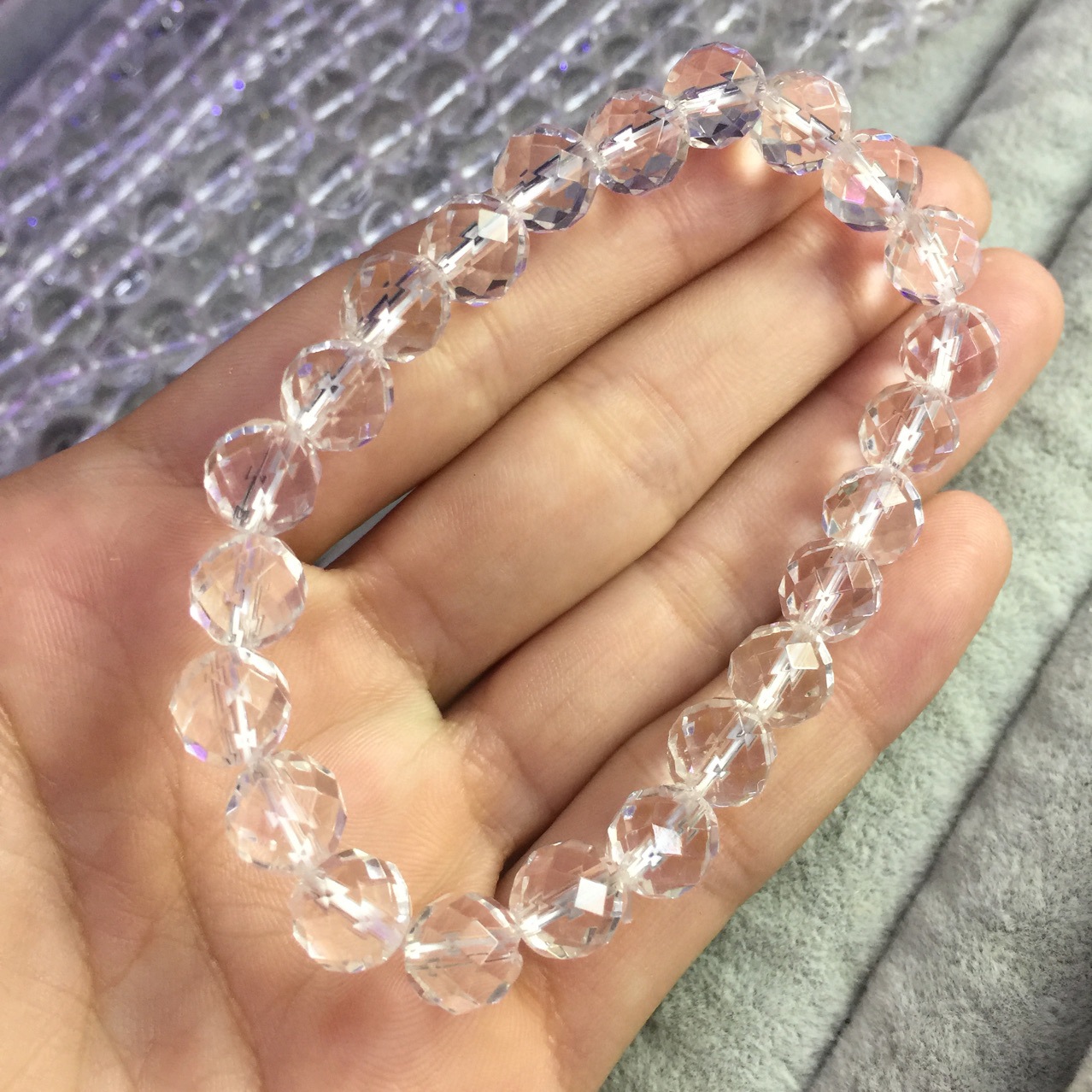 Ladies Fashion Bling White Crystal Bracelet
