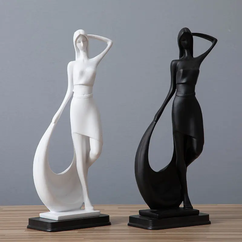 Nordic Minimalist Abstract Modern Sculpture Figure Statue Resin Crafts