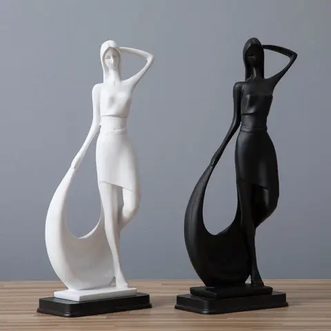 Nordic Minimalist Abstract Modern Sculpture Figure Statue Resin Crafts