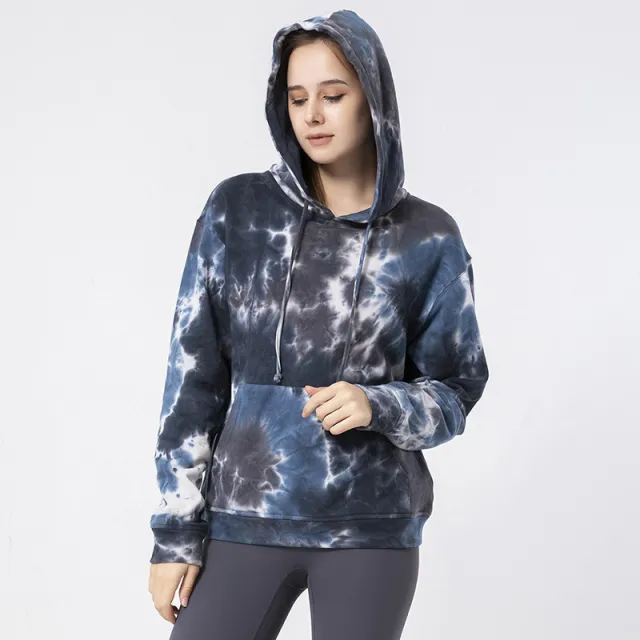 Women's Cotton Tie Dyed Sweater Coat Grey - Shop at LoveMi