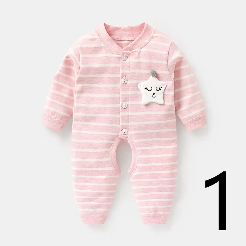 Cotton Printed Baby Long-sleeved One-piece Suit