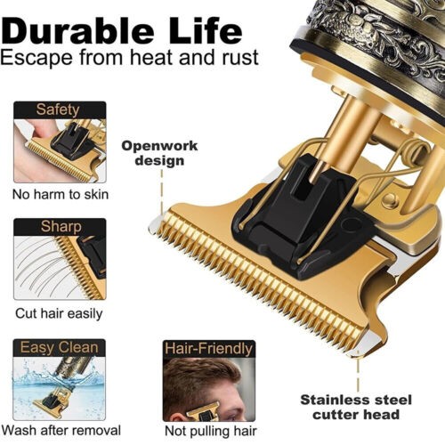 USB Electric Hair Clippers Rechargeable Shaver Beard Trimmer Professional Men Hair Cutting Machine Beard Barber Hair Cut — foto 9