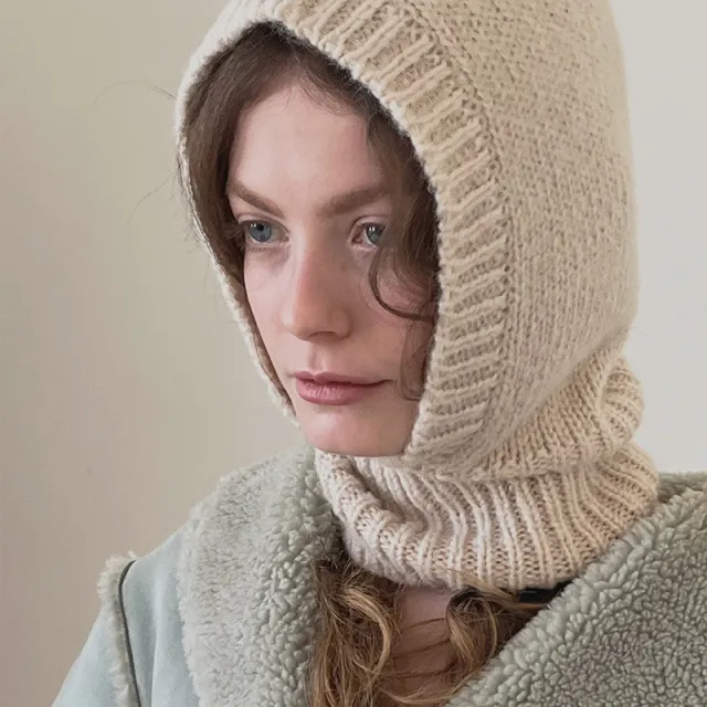 Wool Personalized Warm Knit Ski Hat Beige - Shop at LoveMi